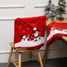 4 件圣诞装饰用品、创意派对桌椅套、圣诞帽椅套 - 紅色 - 查看 10