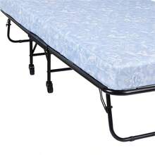 TWIN FOLDING BED Cot 5" Foam Mattress Guest Roll Away Camping Portable Sleeper - 1 - Xem 2
