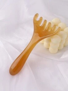 1 pieptene de masaj din rășină cu 6 gheare, instrument de masaj pentru cap pentru promovarea circulației sângelui, păr, instrumente pentru păr, îngrijirea părului, școală, înapoi la școală, călătorie, articole esențiale pentru călătorie, articole esențiale pentru casă, spa, instrument de masaj, masaj, masaj, spa - Multicolor - Vizualizare 7