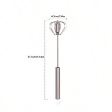 1pc Stainless Steel Multifunctional Manual Egg Beater, Cream & Egg White Whisk, Handheld Mixer, Small Kitchen Baking Tool
