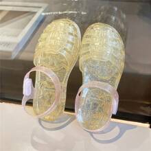 女童夾腳拖/涼鞋,寶石顏色,夏季戶外休閒沙灘鞋 - 金色 - 查看 11