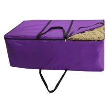 A Solid Color Horse Grass Storage Bag Made Of Oxford Cloth, Foldable Waterproof Horse Grass Bag, Large Capacity Horse Grass Hay Bag, Feed Storage Bag