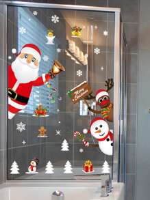 Stickers Static Window Glass Stickers Door Stickers Double-Sided Window Stickers 2PCS, Stickers, Wall Decal, Vinyl Decal For Home Decorations, Spring Decoration Items Refresh Your Home, Rama Decoration Stickers Christmas  Christmas Decor  Christmas Decorations Christmas Decoration Room Decor - Multicolor - View 9