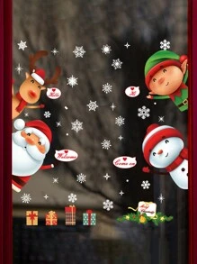 Stickers Static Window Glass Stickers Door Stickers Double-Sided Window Stickers 2PCS, Stickers, Wall Decal, Vinyl Decal For Home Decorations, Spring Decoration Items Refresh Your Home, Rama Decoration Stickers Christmas  Christmas Decor  Christmas Decorations Christmas Decoration Room Decor - Multicolor - View 2