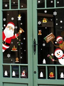 Stickers Static Window Glass Stickers Door Stickers Double-Sided Window Stickers 2PCS, Stickers, Wall Decal, Vinyl Decal For Home Decorations, Spring Decoration Items Refresh Your Home, Rama Decoration Stickers Christmas  Christmas Decor  Christmas Decorations Christmas Decoration Room Decor - Multicolor - View 5