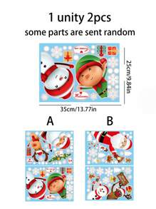 Stickers Static Window Glass Stickers Door Stickers Double-Sided Window Stickers 2PCS, Stickers, Wall Decal, Vinyl Decal For Home Decorations, Spring Decoration Items Refresh Your Home, Rama Decoration Stickers Christmas  Christmas Decor  Christmas Decorations Christmas Decoration Room Decor - Multicolor - View 10