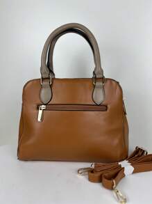 Women's Shoulder Bag With Side Handle Fashion 2025 - màu nâu - Xem 2