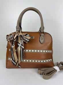 Women's Shoulder Bag With Side Handle Fashion 2025 - màu nâu - Xem 1