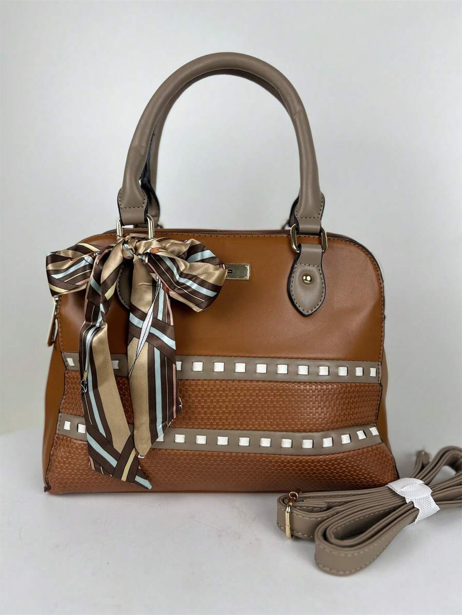 Women's Shoulder Bag With Side Handle Fashion 2025 - màu nâu - Xem 1