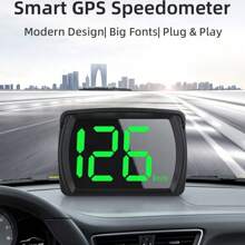 3-Inch HUD Car Speedometer Digital Speed Meter With KM/H Speed, USB Plug And Play, Head Up Display, Driving Direction, OverSpeed Warning For Cars Trucks - Black - View 6