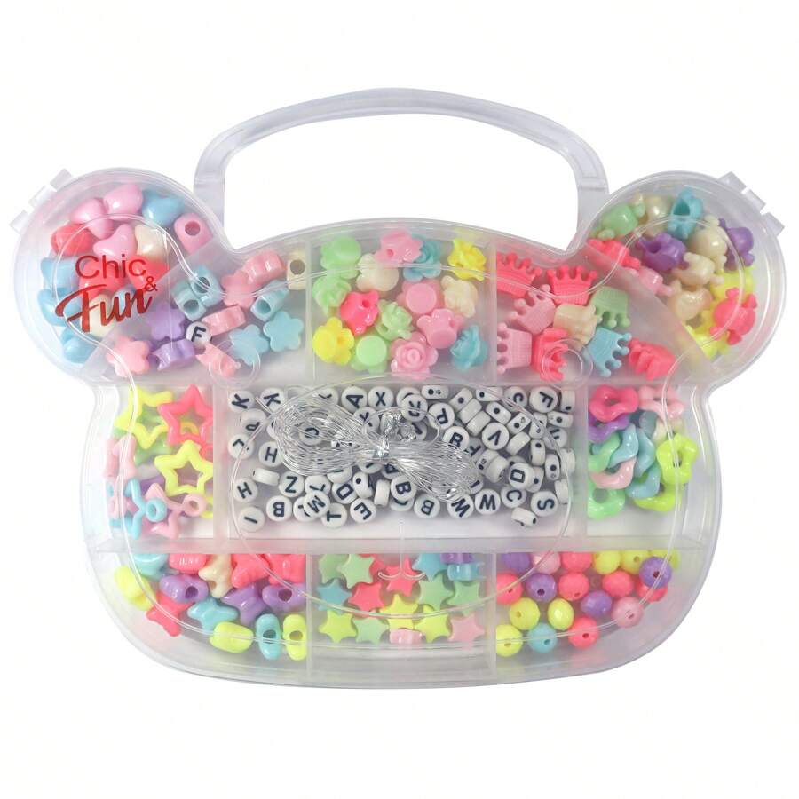 Chic & Fun Children's Bead Kit For Bracelet Necklace Teddy Bear Colorful Color - HS-825 - 查看 1