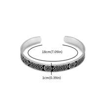 SeuSuk 1 pièce Bracelet-manchette en acier inoxydable avec nœud carré ouvert, bijou unisexe rétro