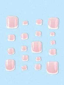 96 件/1 套 - 黑白纯色脚踝护甲法式白黑边框脚趾甲假脚趾甲自然纯色方形按压式脚趾甲短而有光泽的假脚趾甲按压式指甲亚克力脚趾甲 - 无缝贴合脚趾甲胶水 4 件指甲锉和 4 件指甲胶贴纸套装指甲适合女孩妈妈女士礼物，美白美甲套装带可拆卸假指甲适合节日、派对、约会和日常佩戴美甲用品指甲