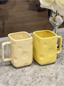 1 cốc 500ml kiểu kem, cốc đôi có sức hấp dẫn cao, cốc gốm, cốc cà phê, cốc nước văn phòng, cốc sữa ăn sáng - Nhiều màu - Xem 4