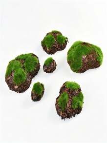 6 viên đá rêu nhân tạo, đồ trang trí cảnh quan rêu, bóng rêu mini đạo cụ sân vườn cho vườn cổ tích, hồ cá, đồ trang trí chậu cây cảnh - Nhiều màu - Xem 7