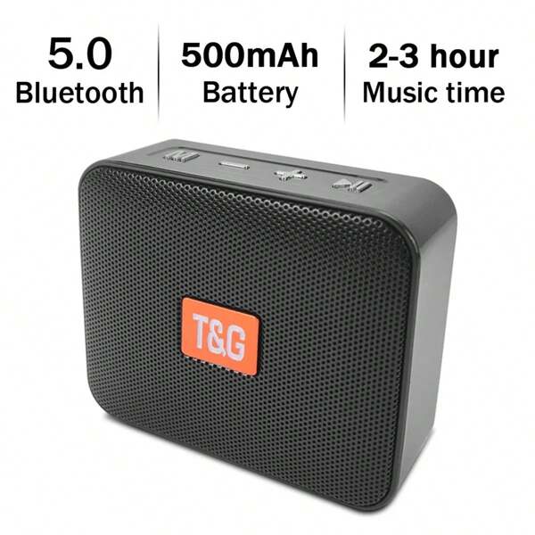 Altavoz Bluetooth en forma de ladrillo con subwoofer T&G166, altavoz portátil de exterior mini con función de manos libres