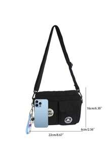 Bolsa transversal masculina leve e estilosa com pingente decorativo, presentes engraçados, presentes de viagem e férias, presentes masculinos, laptop de grande capacidade, mochila multiuso para uso externo, estudante, bolsa transversal, bolsa de mensageiro, bolsa de motociclista, bolsa de cintura, bolsa de couro, bolsa preta, bolsa de acampamento, bolsa transversal, mochila de volta às aulas, bolsa transversal, artigos escolares da primavera, bolsa pequena, bolsa universitária, bolsa transversal, novos itens de vida para estudantes, itens essenciais da bolsa, bolsa pequena de anime, bolsa de corpo