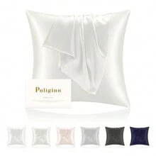 Silk Pillowcase 100% Silk, Super Soft Silk Pillowcase 22 Momme, Low-Allergy Pillowcases To Protect Hair And Skin, 1 Piece Breathable Pillowcase. - 米色 - 查看 2