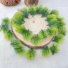 30/50szt. Realistyczne miniaturowe igły gałęzi sosnowych, odpowiednie do tworzenia szyszek sosnowych Bonsai, gałęzie sosnowe jeżowca, dekoracje świąteczne, dekoracje ogrodowe i domowe - Zielony - Zobacz 4
