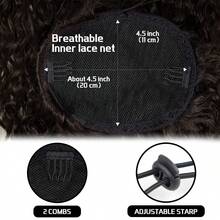 24 Inch Curly Ponytail Extensions Synthetic Deep Wave Drawstring Ponytail For Women Feeling With Clip In Thick Ponytail - Black Brown - View 5