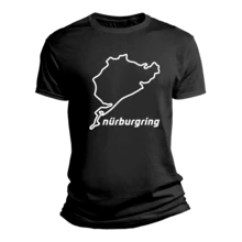 T-Shirt Nurburgring Circuit Track Racing Motorsports - Black - View 1
