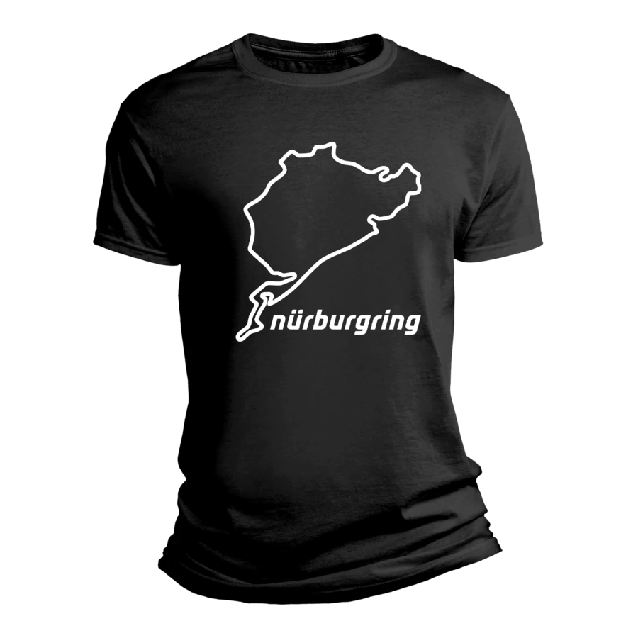 T-Shirt Nurburgring Circuit Track Racing Motorsports - Black - View 1