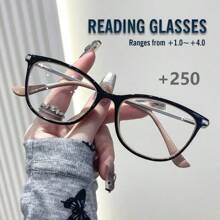 Unisex Presbyopic Glasses, Fashion Reading Glasses, Computer Glasses, Anti-Glare, Compact Oval Frame, Convenient Carrying Design Suitable For All Face Shapes Halloween
