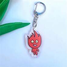 1 件卡通亚克力钥匙扣冰男火男动漫钥匙链书包挂件情侣钥匙圈礼物字母汽车饰品可爱哥特 Y2K
