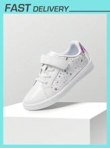Girls Sneakers Toddler Little Kids Tennis School Walking Shoes Lightweight Comfortable - 白色 - 查看 2