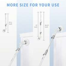 YOUKADA | Electric Spin Scrubber,  350 RPM Cordless Rechargeable Multi-Purpose Cleaning Brush With 3 Replaceable Brush Heads Adjustable Extension Arm Shower Scrubber - 淺灰色 - 查看 2