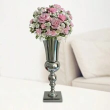 50cm Flower Vase Silver Iron Large Stunning Luxury Urn Wedding Table Decor Gift