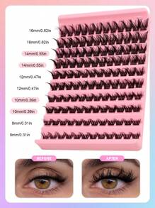 Asiteo Asiteo 120 Pcs Lash Clusters D Curly 8-16mm Individual Lashes Cluster DIY Eyelash Extensions Wispy Natural False Eyelasheslash Clusters,Eyelash Clusters,Individual Eyelashes,Lashes,Fake Lashes