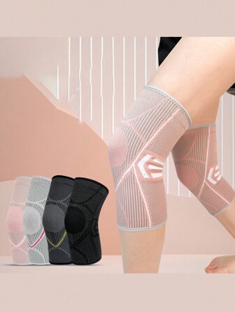 1 件户外运动针织护膝，尼龙弹力保暖，防滑透气吸汗骑行跑步徒步膝盖支撑