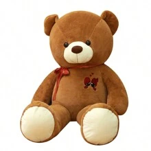 60/80厘米超大号毛绒泰迪熊玩偶，可爱泰迪熊抱枕，适合作为礼物送给孩子、朋友、爱人，情人节和生日礼物 - 彩色 - 查看 15