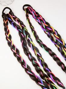 2pcs Kids Girls Box Braids Wigs, Thicker Ombre Braided Hair Extensions For Daily Use - Multicolor - View 6