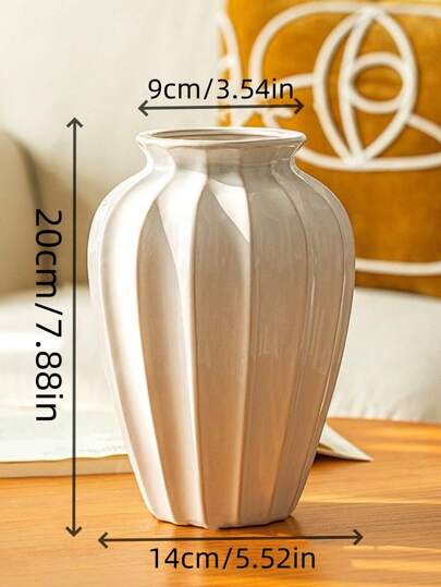 Pc Of Ceramic Vase Retro Elegante It's Flower Arrangement In The Living Room, Moderne ative Piece Dried Flowers, An Ornament Meubel Table. It Can Be Holding Fresh Flowers Water Or Inserting Plastic Artificial Serving As ation Coffee Tables, Desks Room At Home.Room ation, Home ation. Back To School Supplies Glass view 10