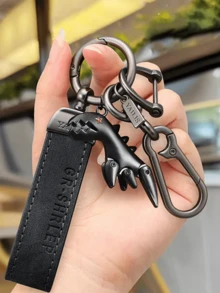 1 Piece Creative Little Dinosaur Car Key Chain Couple Lock Pendant - 1 Small Dinosaur Keychain (green) - View 6