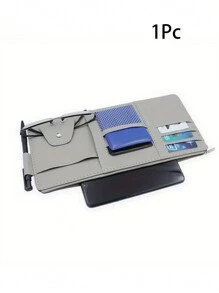 1 件装多功能汽车遮阳板收纳袋，带拉链口袋，可存放太阳镜、卡片、文件，适用于所有汽车、皮卡车 - 彩色 - 查看 8