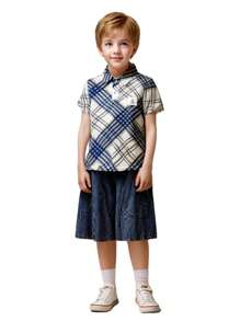Boys' Basic Printed POLO Shirt Polyester And Viscose Mesh That Provides Softness, Comfort And The Best Fit Size 6 To 12 We Send Varied Colors And Prints According To Stock Availability - 彩色 - 查看 1