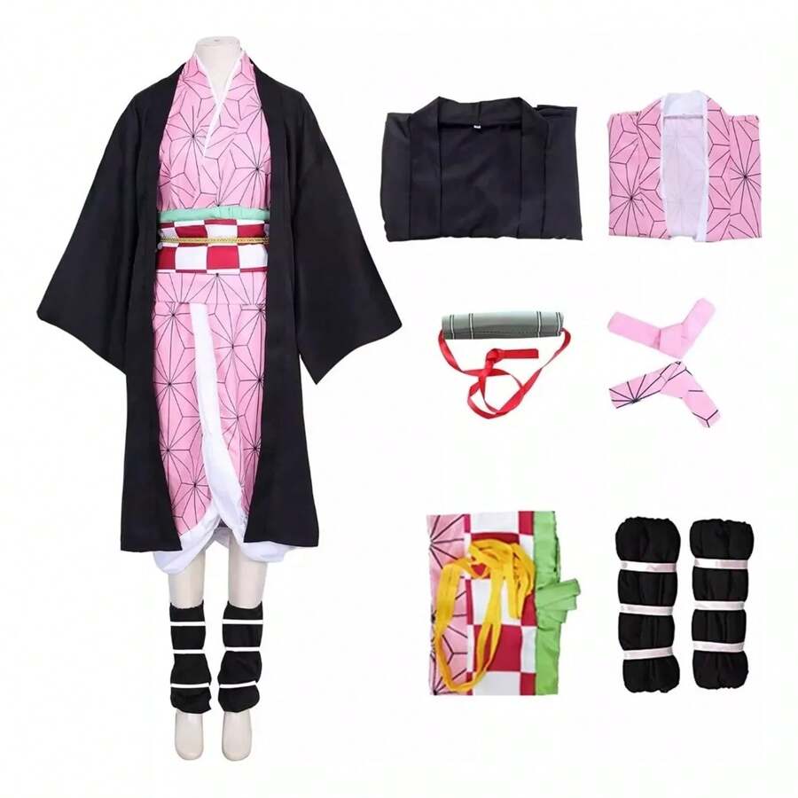 Disfraz Cosplay Nezuko Kamado Anime Kimono