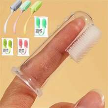 Finger Toothbrush For Dog Cat,Dog Finger Toothbrush,Finger BrushFor Pets Tooth Cleaning 1pc - Clear - View 1
