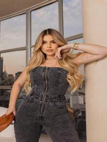 FEBE BLACK PREMIUM OVERALLS WITH ELASTANE 23 DEGREES - màu đen - Xem 2