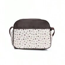 Fashionable Portable Medium Embroidered Multifunctional Shoulder Mommy Bag; Large Capacity Multi-Compartment Diaper Bag For Moms; Lightweight Travel Mommy Bag