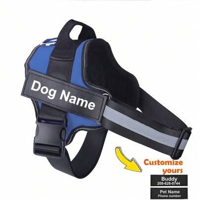 Personalized Dog Harness NO PULL Reflective Breathable Pet Harness Vest For Small Large Dog Outdoor Walk Training Accessories Ornamental,Cat Stylish,Cute,Colorful,Cuties Unique,Customized Home Goods Ideal Gifts For Him,Ideal Gifts For Her Her,Family,Friends,Pet Lovers,Pet For Anniversaries,For Birthdays Ornamental,Engraved Stylish,Fashion,Colorful,Vintage,Cute,Contracted,Cuties Custom,Unique,Customized,Personalized Pet For Anniversaries,For Birthdays,Pet Supplies,2025 Halloween Accessories,Personalised Cat Dog Puppy Pet ID Name Pendants