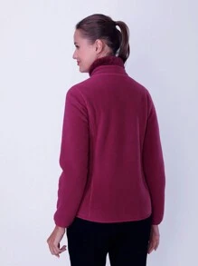 Giacca reversibile in pile spessa da 380g per donne, calda e confortevole