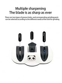 Kitchen Convenient Suction Cup Knife Sharpener, Household White Steel Jade Whetstone Fast Knife Sharpening Tool - White Black - View 12