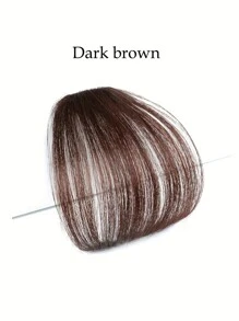 Frange synthétique Clip dans les frange Frange effilée Frange pour femmes Clip sur la frange plate et nette Extension de cheveux pour le port quotidien