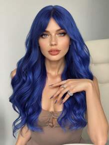 HAIRCUBE 万圣节女士 Atmos 卷发合成假发 - 藍色 - 查看 2