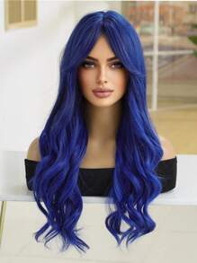 HAIRCUBE 万圣节女士 Atmos 卷发合成假发 - 藍色 - 查看 3