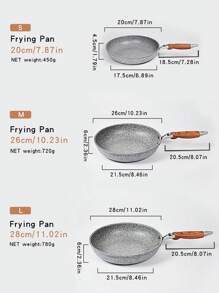1 Stück Maifanshi Bratpfanne, japanische antihaftbeschichtete Flachboden Pfanne, Aluminium, zum Braten von Eiern, Fisch, Steak, leicht zu reinigen, geeignet für Gasherd und Induktionskochfeld, 20cm/26cm/28cm Meeresfrüchte-Kochen